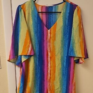 Colorful Striped Women's Top